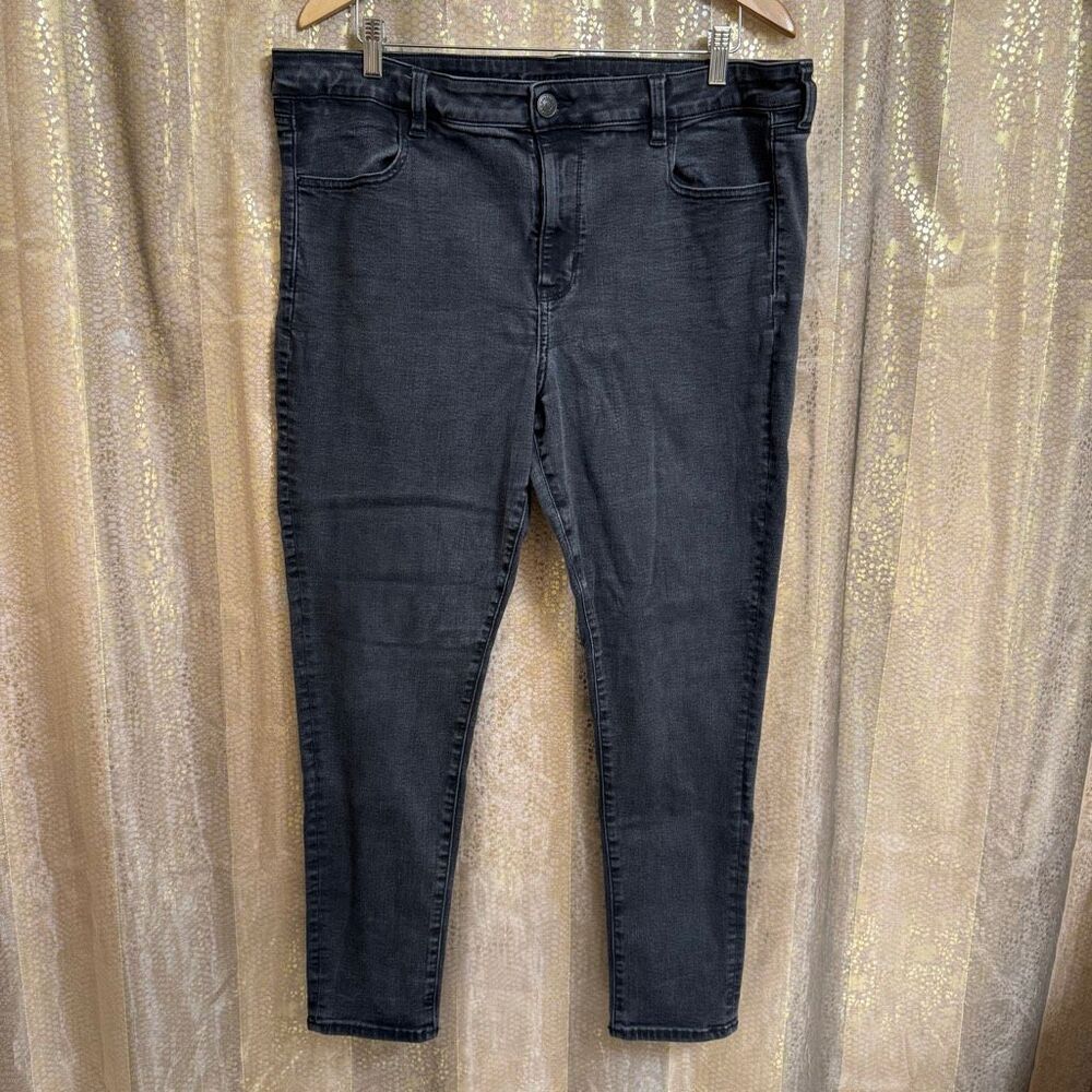 American Eagle Black Next Level Stretch High Rise Skinny Jeans Size 20